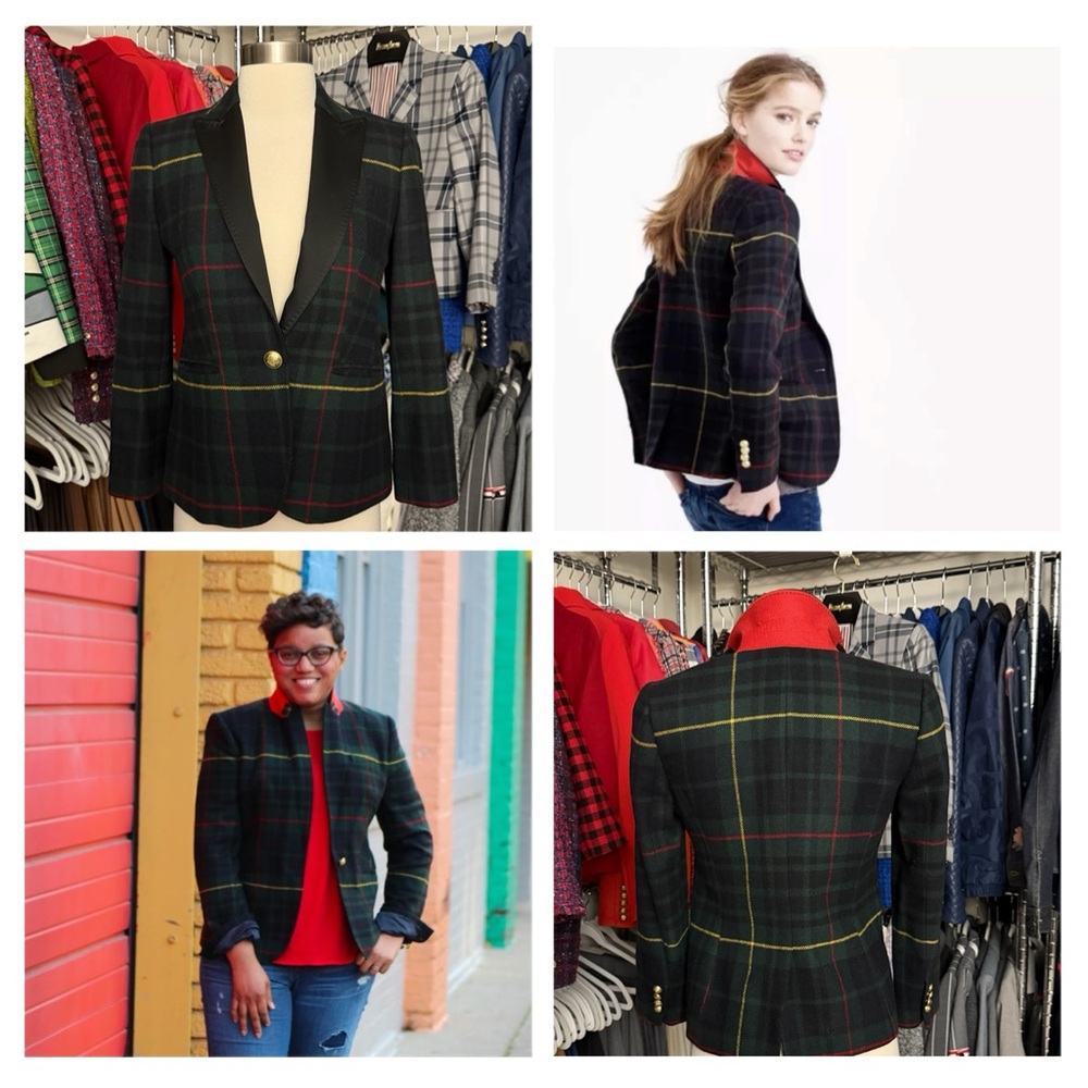 J. Crew Collection Tartan Campbell Blazer Size P00